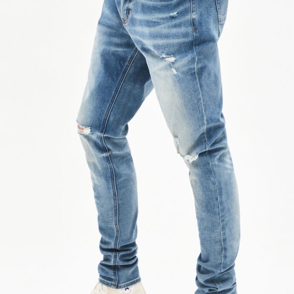 🔥PacSun Medium Destroy Stacked Skinny Jeans NWT - Picture 5 of 10